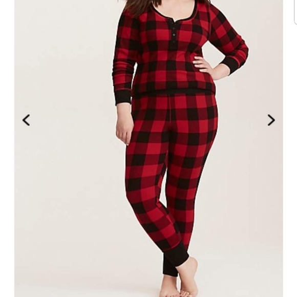 Buffalo plaid thermal pajamas pj's sleepware 14 16 - Picture 1 of 6